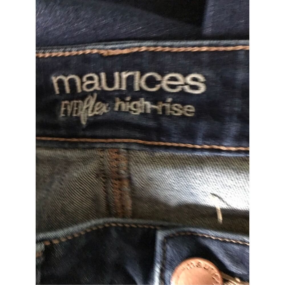Maurices Everflex SZ 10 Long blue jeans inseam 30.5” denim dark wash - Picture 4 of 4